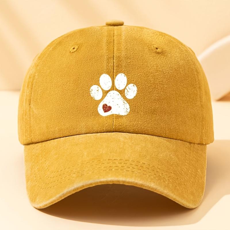 Fashionable Dog Claw Printed Baseball Hat - Multi functional Outdoor Leisure Sunshade Hat, Suitable for Travel