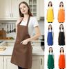 Kitchen Apron Wrinkle Resistant Adjustable Straps Back Lace Apron with Large Front Pocket