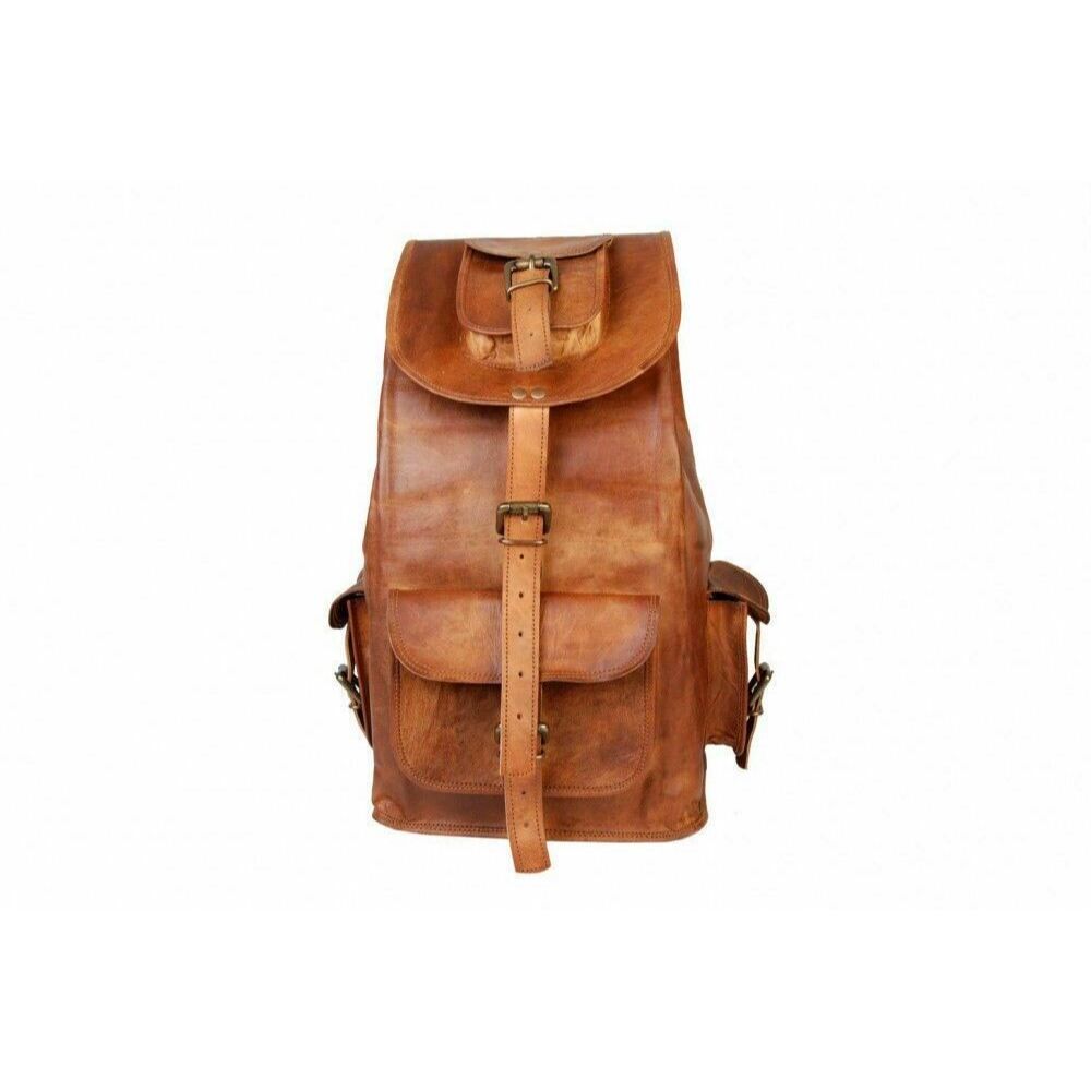 Мужская классическая дорожная сумка New School Bag из натуральной коричневой козьей кожи — фото 2