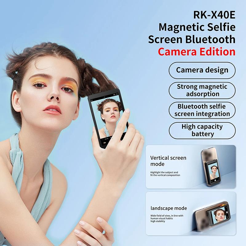 4-inch Smartphone Wireless Magnetic Monitor Screen RX-X40E Monitor Screen for iPhone Android Live Stream Video Recording