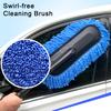Microfiber Car Wash Brush Mop Kit with Long Handle Soft Bristle Brush Car Cleaning Supplies Duster Washing Tools Accessories