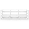 VidaXL Canapé à 3 Places de Jardin Sofa de Terrasse Meuble de Terrasse Canapé d'Extérieur Meuble d'Extérieur Blanc Bois de 3075320