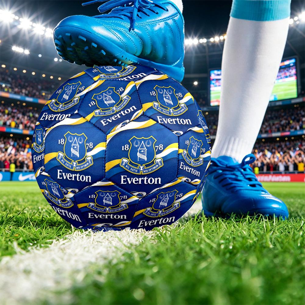 Everton FootballPrinted Size 5 Soccer Ball, Anti Slip Adult Match Football Souvenir for Football Fans