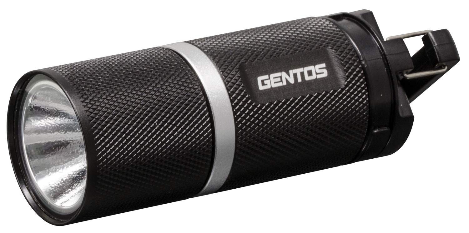 

GENTOS SH-121D LED Flashlight [80 Lumens / 8 Hours of Use], Uses One C Battery, Shotgun Shell Holder, Carabiner Hook, ANSI Standard