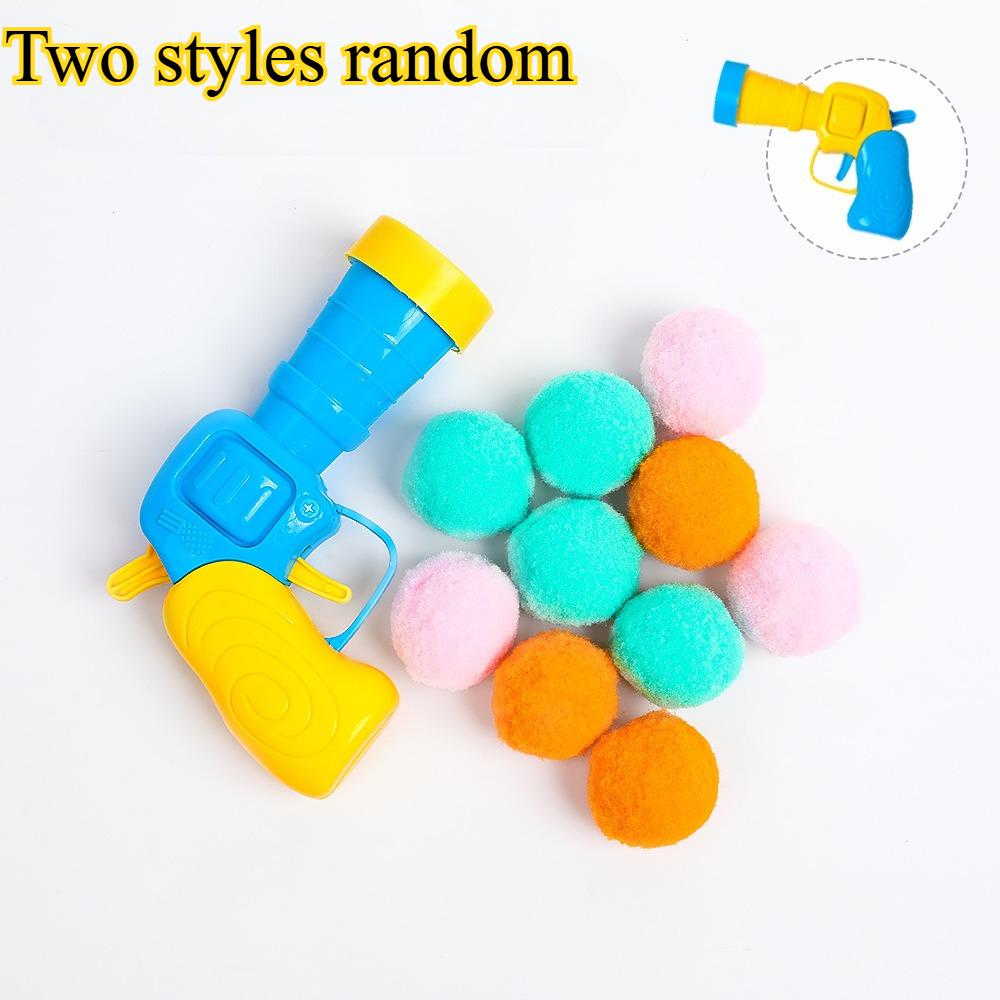 Interactive Cat Toy Launcher with 10 Pom-Pom Balls – Indoor Fetch Gun for Cats