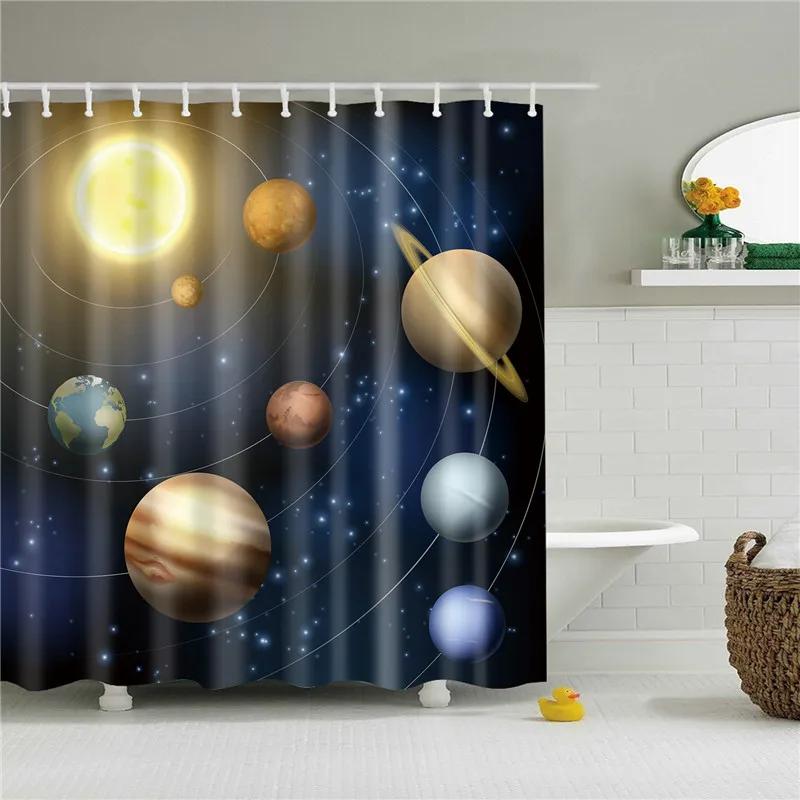 Beach Sea Seaside Shower Curtains Nature Scenery Waterproof 3d Bathroom Curtains Home Decoration Washable Bath Screen with Hooks