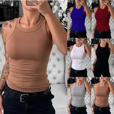 Women Summer Tee Shirts Tank Tops Ladies Casual Sleeveless Slim Vest Tops T-shirts
