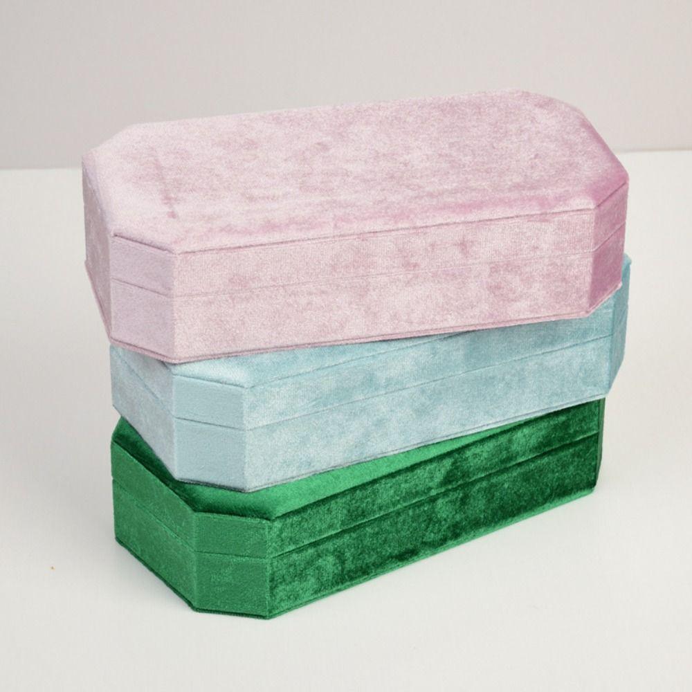 Large Capacity Velvet Jewelry Holder Bracelet Earrings Square Jewelry Box Jewelry Packing Bag Gift