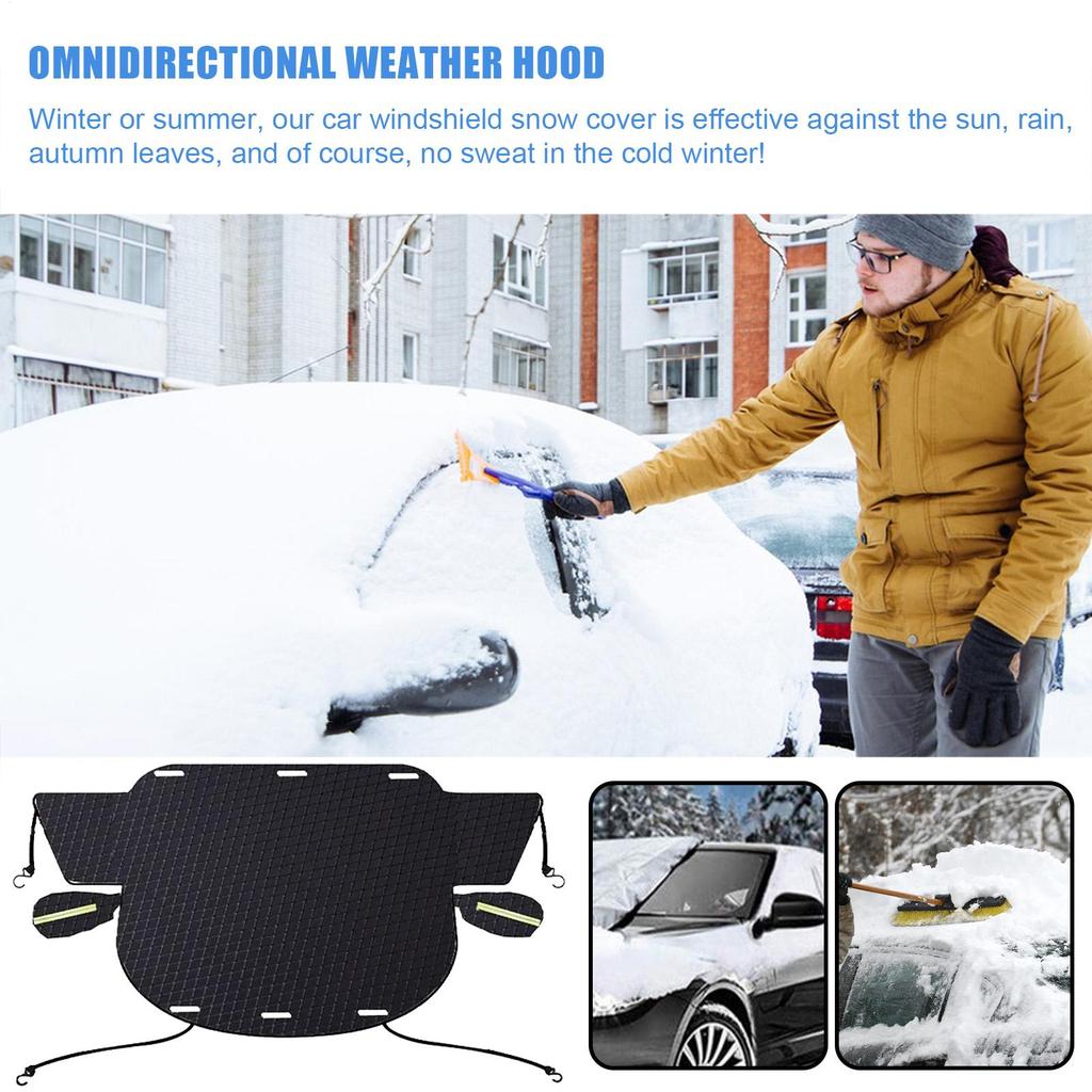 Car Windshield Snow Cover 102 X 45 Inch Oxford Mirrors Protectors Windshield Cover Frost Cover Automotive Windshield Snow Covers