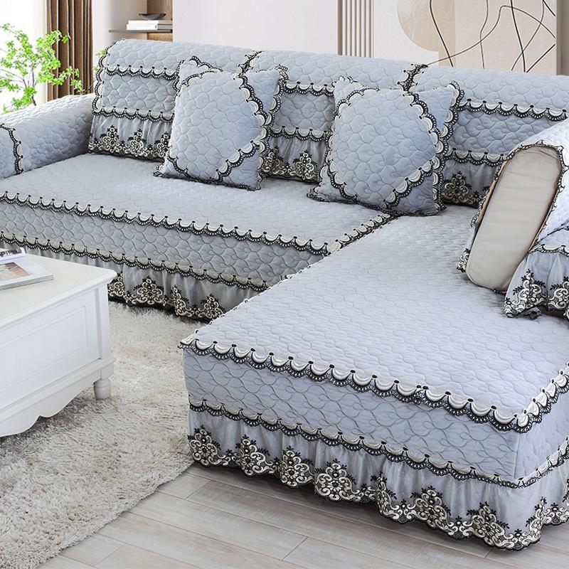 Winter Short Plush Sofa Cushion Padded Non-slip Sofa Cover Sofa CoverGuifei Combination Sofa Cushion.