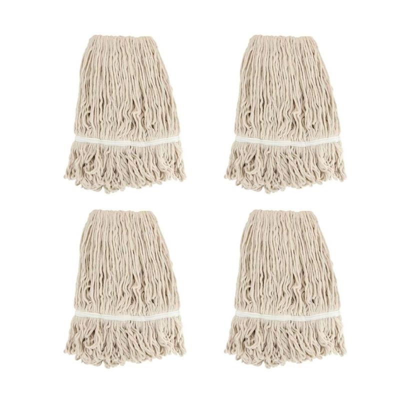 

4Pcs Industrial Mop Replacement Pad High Absorbent Cotton Thread Mop Head Refill For Hardwood Floor Cleaning Maintenance 1