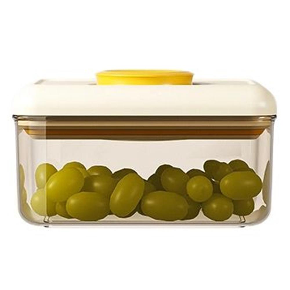 

600ml Rectangular PS Airtight Container Push Button Grains Snacks Kitchen Food Storage Canister (BPA-Free, No FDA) B