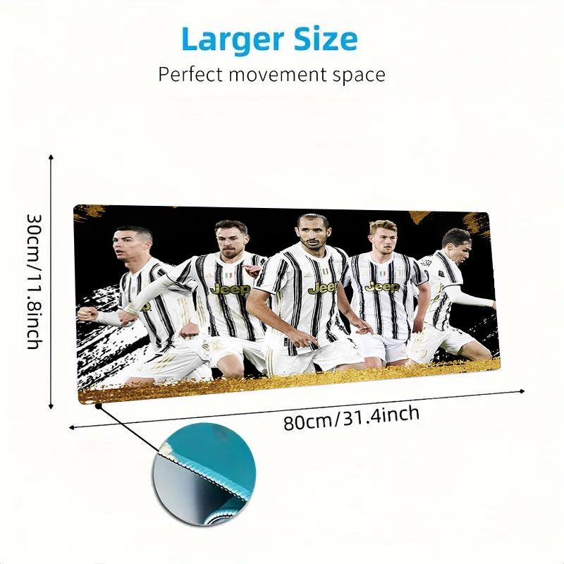 Juventus Mouse Pad, Large Gaming Desk Mat, Non-slip XXL Mousepad for Laptop & Tablet, Mini PC Playmat with Stitched Edges
