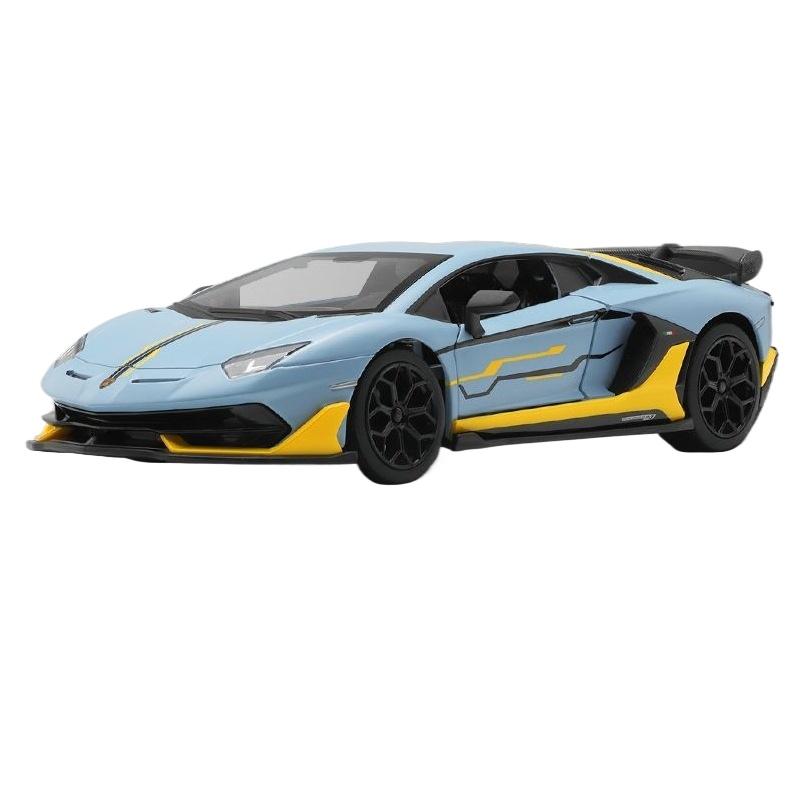 1/24 Lamborghini Aventador SVJ63 Alloy Model Car Toy Diecasts Metal Casting Sound and Light Car Toy for Children Vehicle