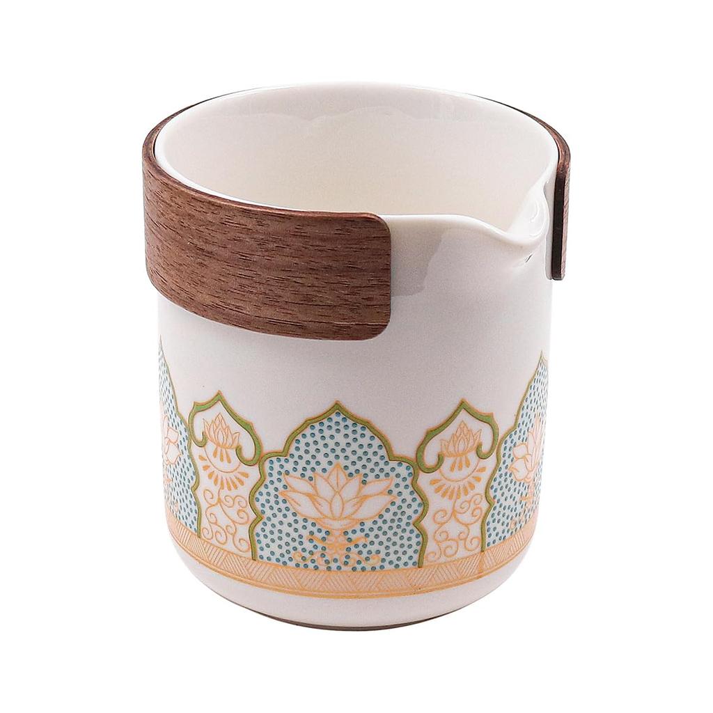 NUZAMAS Portable Travel Tea Set with Quick-Off Cup, 1 Pot, 3 Cups, Ceramic Travel Kung Fu Tea Set for Outdoor Camping, Home, Office, Gift