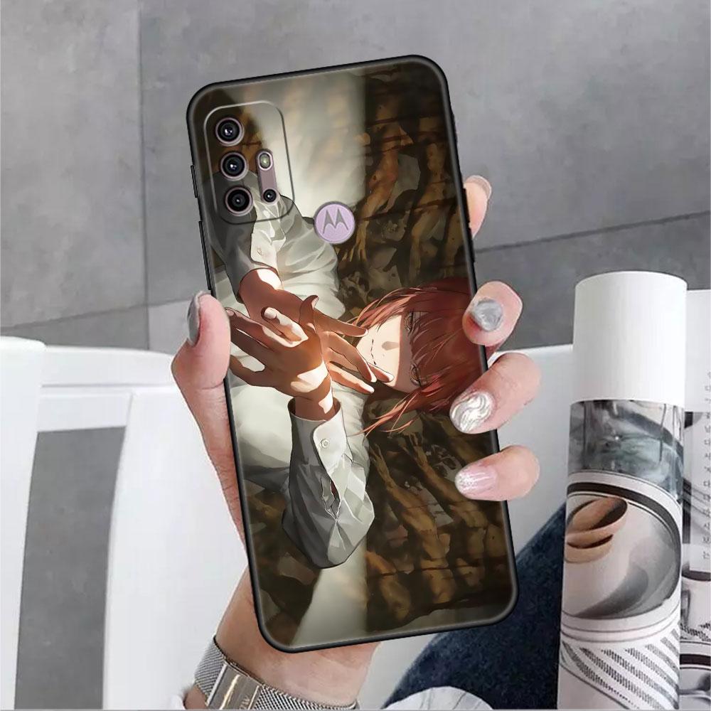 Case For Motorola G60 G30 G22 Edge 20 Lite G31 One Fusion G9 G8 G60s G51 G71 G52 G200 G50 Soft Phone Cover Chainsaw Man Makima