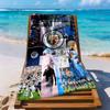 Manchester City Beach Towel Super Soft Microfiber Quickdry Fabric Comfortable Lightweight Perfect For Traveling Yoga Camping And Swimming