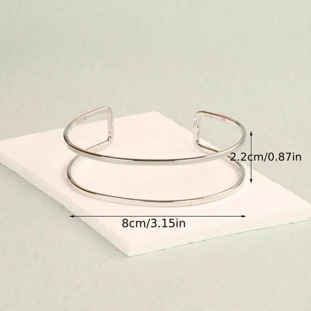 Gold Color Upper Opening Bracelet Vintage Style Geometric Bangles New Circular Bangles Party