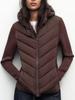 Autumn and Winter Women's Zipper Trim Patchwork Long-sleeved Hooded Cotton Jacket Coat