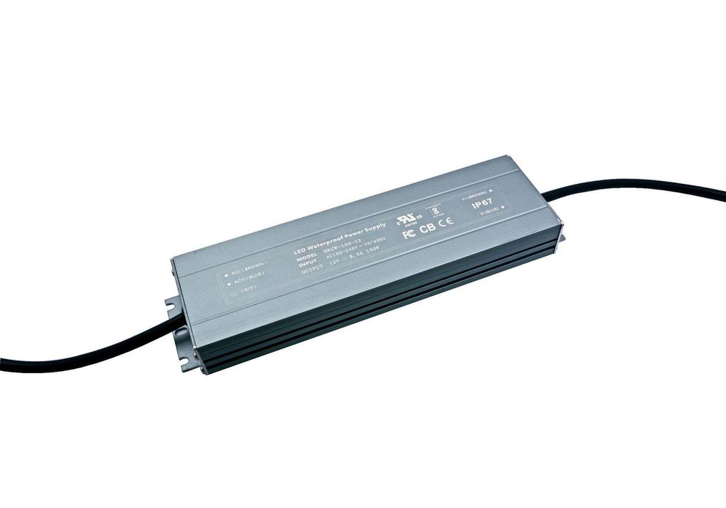 12V/24V Ultra-Thin Waterproof Power Supply, 30W-360W, DC Constant Voltage IP67