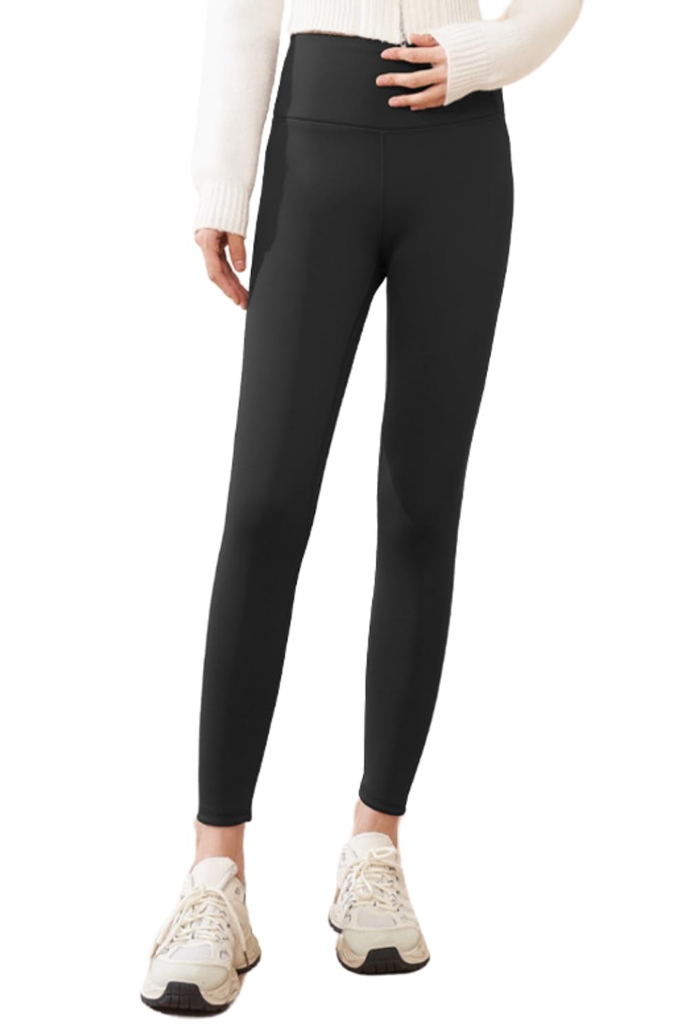 

VEROMAN Теплые для йоги и зимы, размер женские леггинсы на флисовой подкладке, непродуваемые (ppi-lef074, Черный, M) чёрный