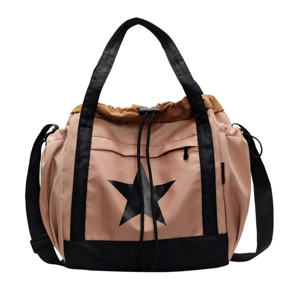 Nylon Star Tote Bag Drawstring Y2K Crossbody Bag Kawaii Large Capacity Shoulder Bag  Outdoor