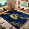 Tappeto in Velluto di Cristallo con Stampa di Calcio del Newcastle United, Comodo Assorbente d'Acqua Antiscivolo Tappeto per Pavimento Interno
