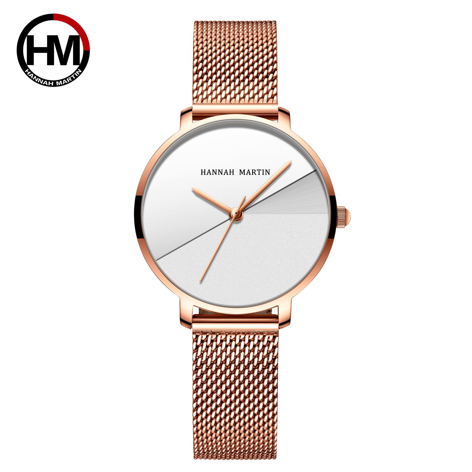 Hannah Martin Watch Factory Women Fashion Business Simple Dw Watch Ladies Japan Movement Waterproof 3 Bar OEM ODM Women Watch HM-133