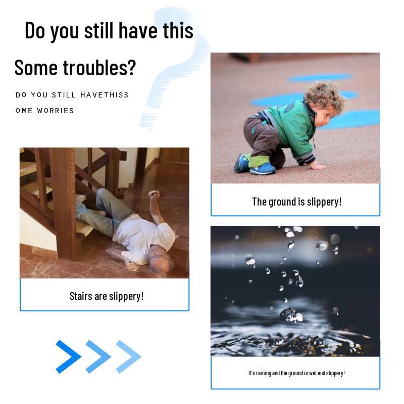 Black & Yellow Extra Adhesive Anti-slip Tape - PVC, Two-color, Frosted, Thickened, Twill Design for Stairs and Steps