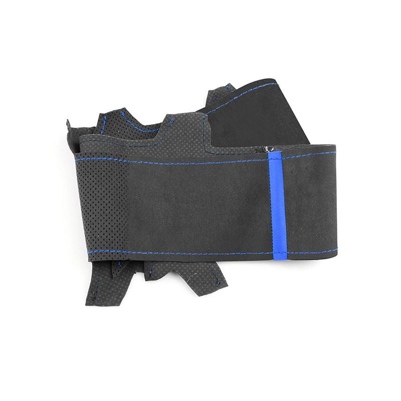 For Land Rover Freelander 2 2007 2008 2009 2010 2011 2012 Hand-stitched Suede Leather Car Interior Steering Wheel Cover Trim