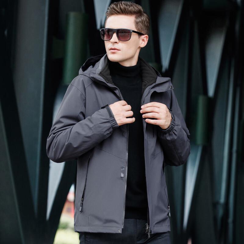 Fu Ting Men's 3-in-1 Hooded Outdoor Jacket