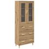 Highboard with Drawers Artisan Oak 69.5 X 34 X 180 Cm