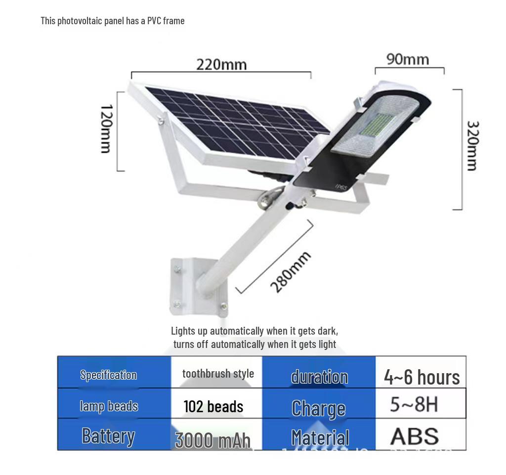 Ultra-Bright High-Power Solar Street & Courtyard Light - Outdoor/Indoor Waterproof Lighting