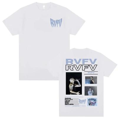 Rapper RVFV Eltiburón Tour 2025 Merch Trička Harajuku Vintage Tričko s krátkým rukávem Muži Ženy Vysoce kvalitní Ležérní Volné Tričko#Barva(2)