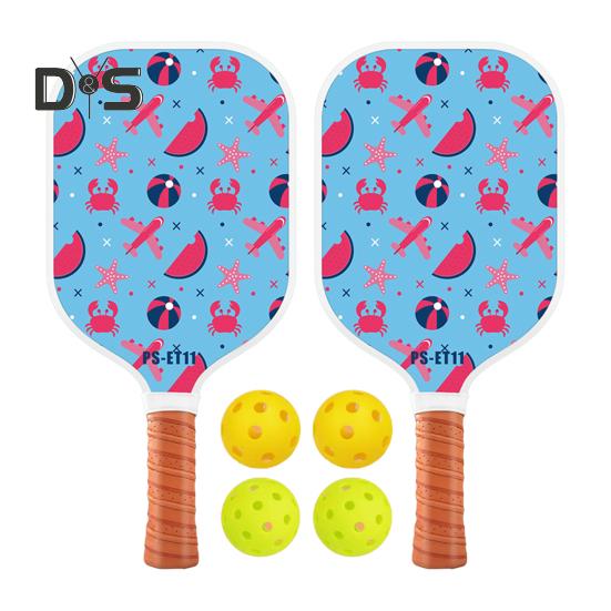 

Pickleball Paddle, скловолоконний стільниковий набір Pickleball з 4 кульками, ергономічною рукояткою Pickleball для чоловіків, жінок, дітей E