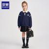 Romon Girls' Academy Style Polo Collar Sweatshirt