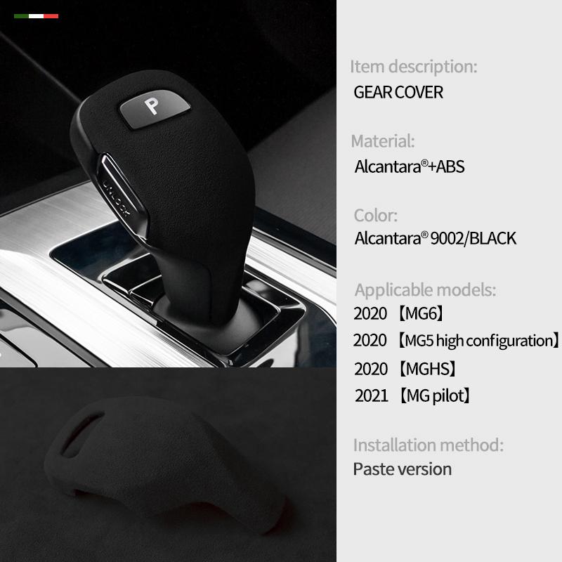 For Mg GT MG5 MG6 HS Accessories Car Shift Knob Head Trim Cover Sticker Alcantara suede Interior Modification Product Styling VV222
