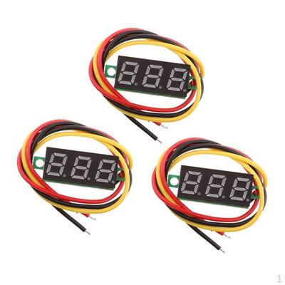 3 Stück 0,28" LED 00V Voltmeter Digitales Spannungsmessgerät Rot