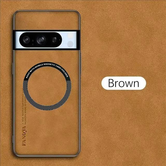 Weiche PU-Haut mit magnetischer Schutzrückseite für Google Pixel 9A 9 Pro XL 8A 7A 6A 8 7 6 Pro 5G PU+TPU Handyhülle Abdeckung