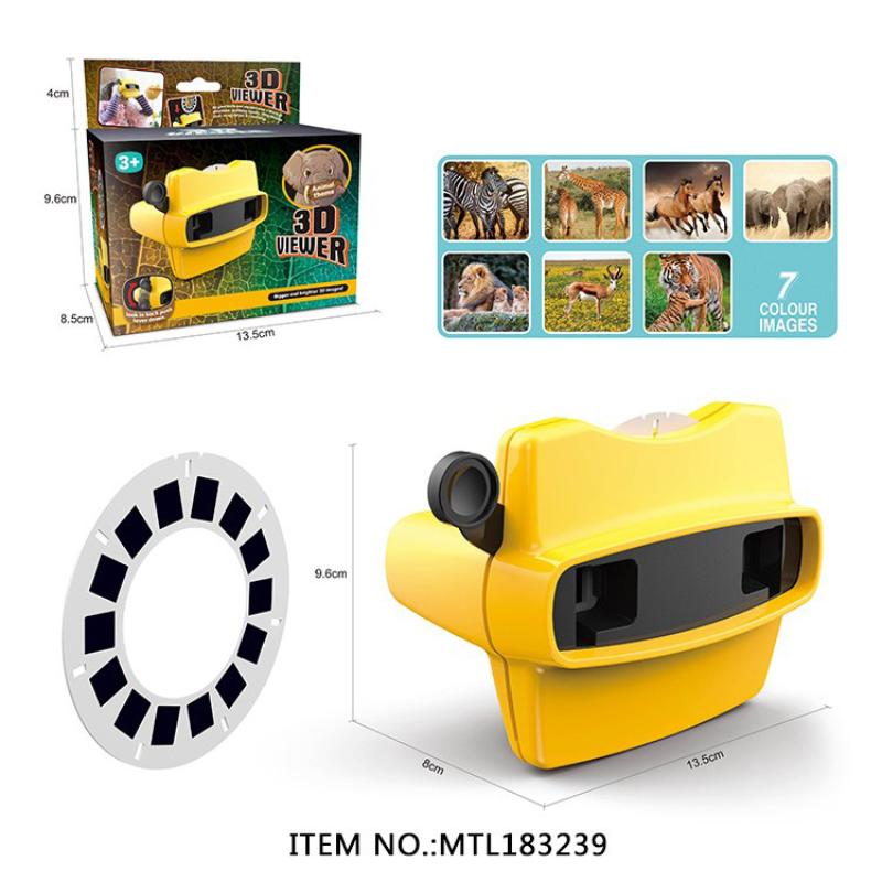 3D View-Master 3D Образовательный Просмотровый Аппарат Тема Животные/Океан/Динозавры/Космос Мини-Театр Светящиеся Игрушки Детский Подарок as the picture