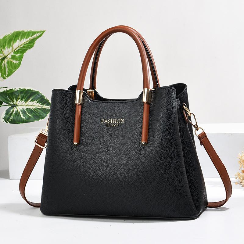 Women's Bag Large Capacity Handbag Women's Bag New Style Ladies Bag Textured Shoulder Large Bag