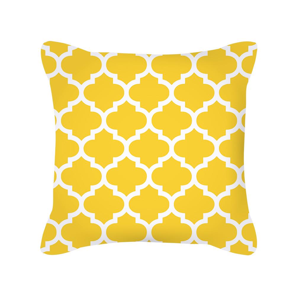 Modern Simple Geometric Pillow Nordic Style Peach Skin Bedside Cushion Cover Waist Pillow Cover New Home