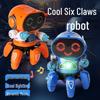Cross-Border Dancing Robot Toy: Six-Claw, Lights, Music, Electric Walking, Singing - Ideal Children's Gift