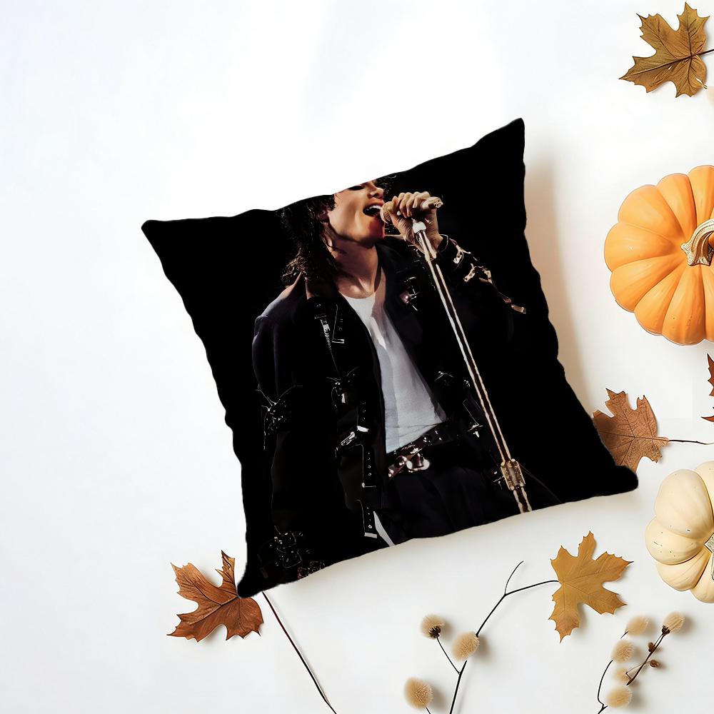 Michael Jackson Kissenbezug Waschbar Leinen Kissenbezug Weich für Tägliches Sofa Bett Wohnzimmer Dekoration