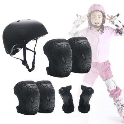 7Pcs/Set Children Cycling Helmet with Knee Elbow Wrist Guards for Multi Sports