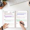 In Stock A5 Cross-border English Notebook 2026-27 Daily Planner with Customizable Coil Binding