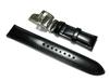 20mm Mechanical Watch Band, Genuine Black Calfskin Leather, SARB065, Men's