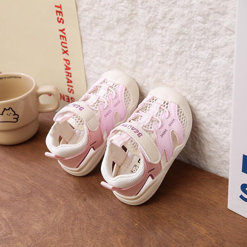 Breathable Soft-Soled Mesh Baby Walker Shoes for Boys  Girls - Summer/Spring Infant Sandals. US 3 розовый