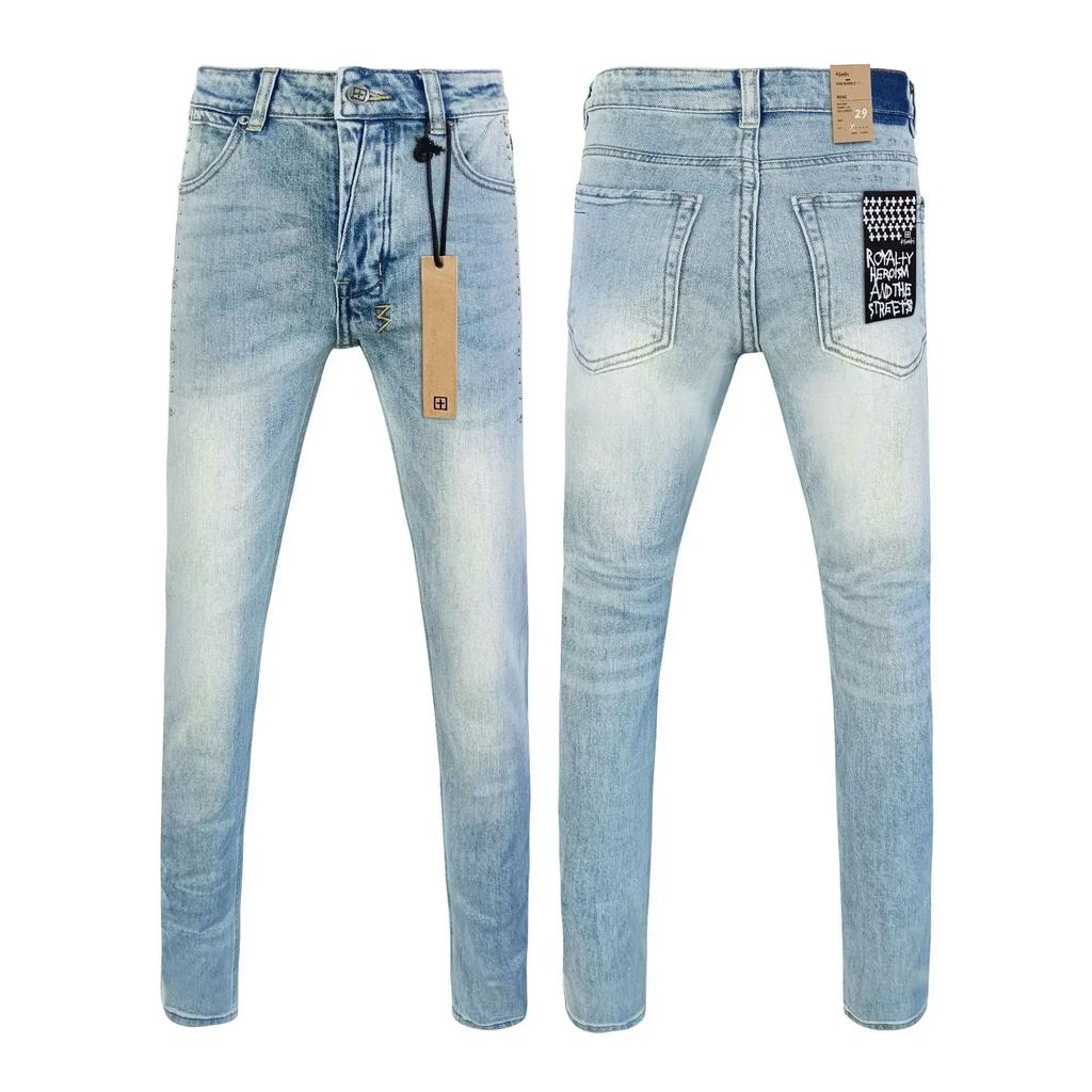 STREETRICH Nejvyšší kvalita Džíny Muži Ženy Móda Křížový Trend Retro Trend Malování Nízký Pas Strečové Skinny Roztrhané Ošoupané Kalhoty