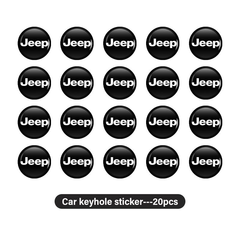 Car Logo Door Key Lock Hole Sticker Keyhole Cover Auto Accessories For Jeep Grand Cherokee Patriot Renegade Compass Wrangler